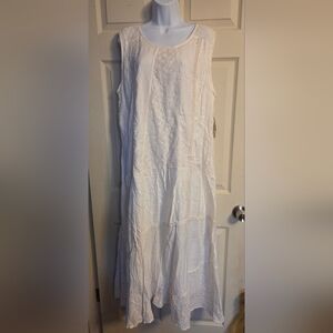 Catherines White Sleeveless Dress 1X NWT (Flaw)